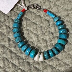VINTAGE NATIVE AMERICAN NAVAJO SPIDERWEB TURQUOISE STERLING SILVER BRACELE5